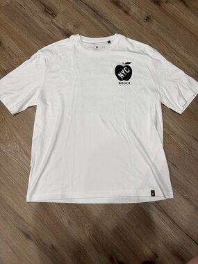 Boggi Milano White NYC Logo Short-Sleeve Tee